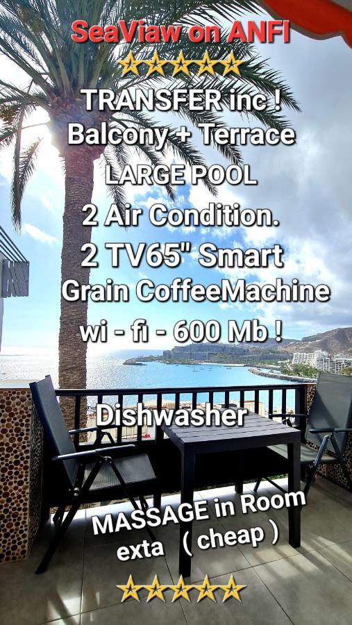 Deluxe Seaview-Sunsets !Transfe-R Inc! Pool,2Aircond,2Tv65",600Mb Dishwasher,,2 Beaches,Anfi-View Apartment Patalavaca Ngoại thất bức ảnh
