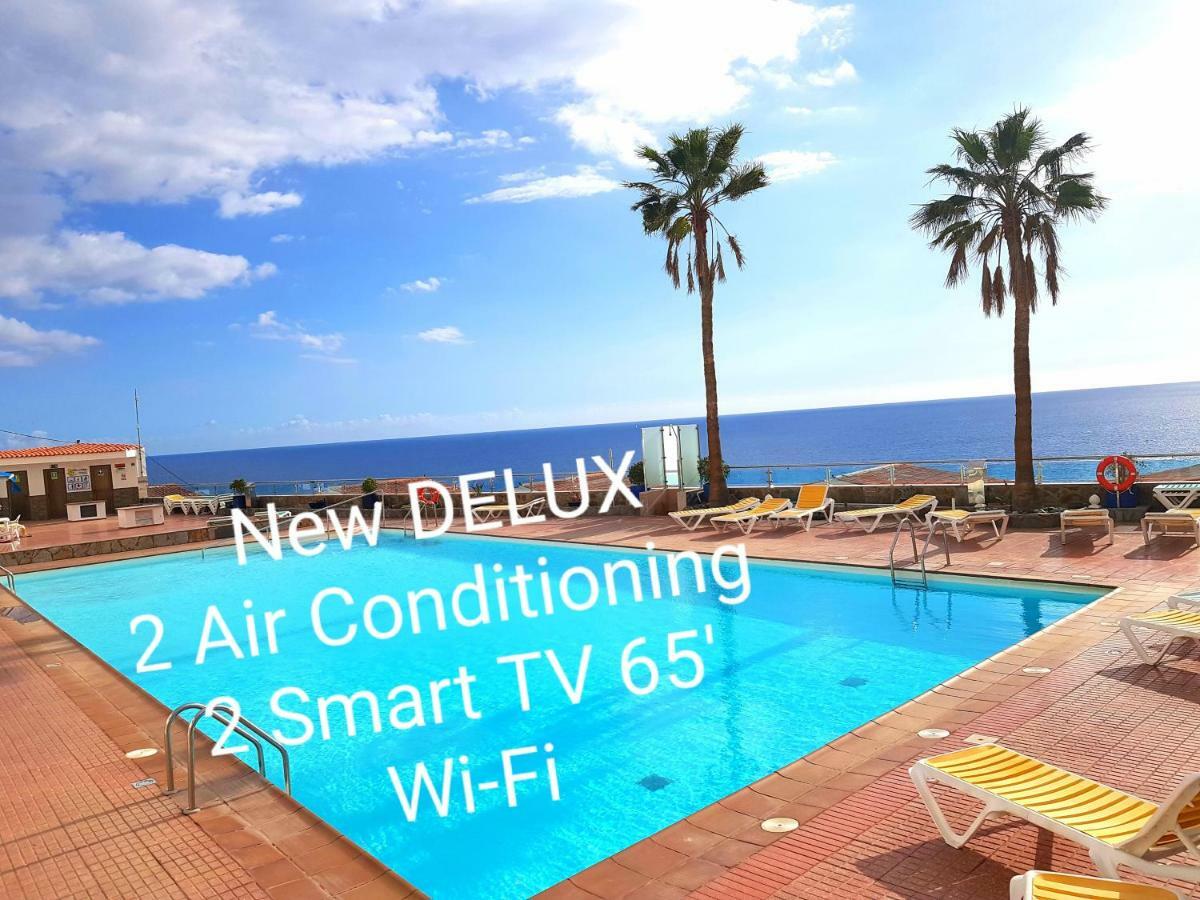 Deluxe Seaview-Sunsets !Transfe-R Inc! Pool,2Aircond,2Tv65",600Mb Dishwasher,,2 Beaches,Anfi-View Apartment Patalavaca Ngoại thất bức ảnh